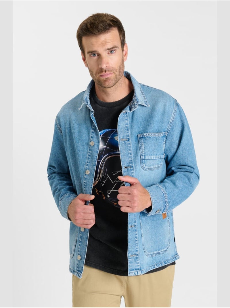 Chemise MAURI en jeans 'Le Temps Des Cerises' Bleu - Kiabi