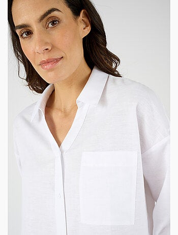 Chemise mélange lin et coton - Damart