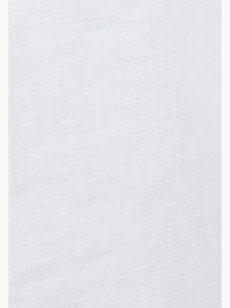 Chemise mélange lin et coton - damart Blanc - Kiabi