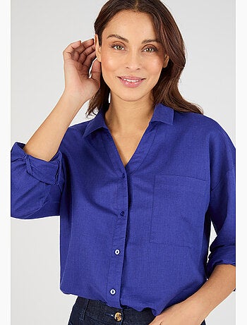 Chemise mélange lin et coton - Damart