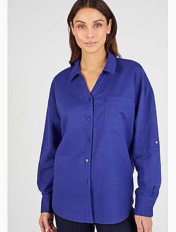 Chemise mélange lin et coton - Damart