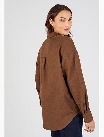 Chemise mélange lin et coton - Damart