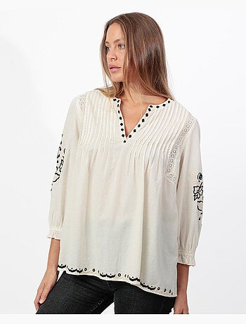 Chemise mexicaine à manches longues pour femmes ADMAS