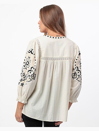 Chemise mexicaine à manches longues pour femmes ADMAS