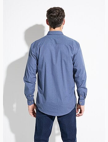 Chemise micro carreaux manches longues - Afibel