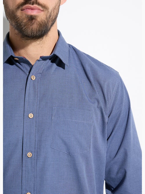 Chemise micro carreaux manches longues - Afibel - Kiabi