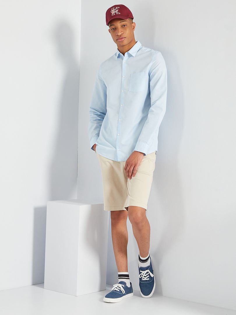 Chemise micro rayures +1m90 Bleu - Kiabi