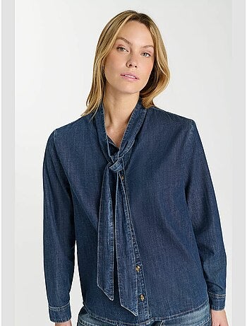 Chemise mili en jeans 'le temps des cerises'