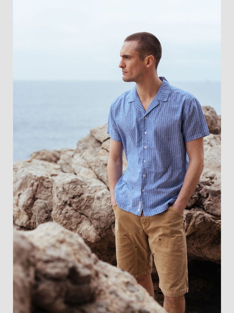 Chemise MINAR 'Le Temps Des Cerises' Bleu - Kiabi