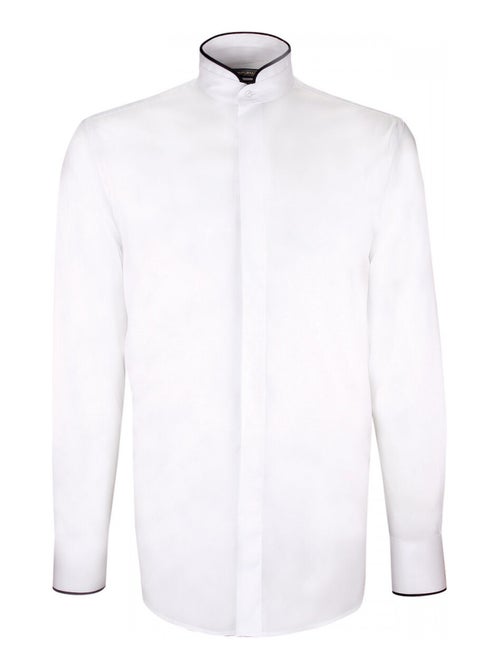 Chemise mode cintrée col mao MAO - Kiabi