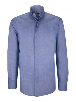 Chemise mode col cousu mao à motifs MILO
