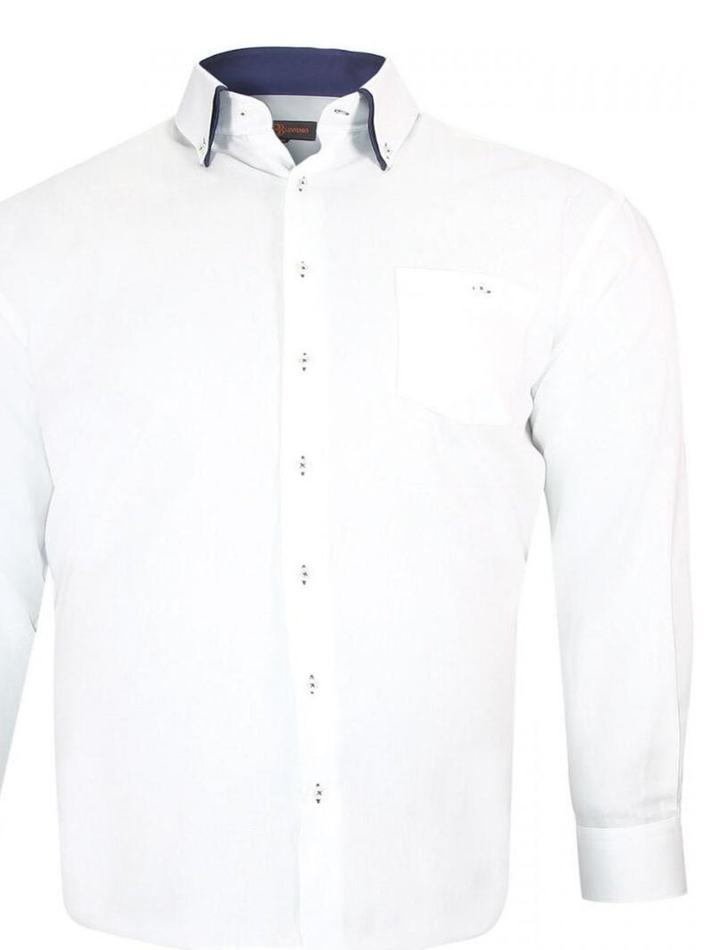 Chemise mode double col COLOPO Blanc - Kiabi