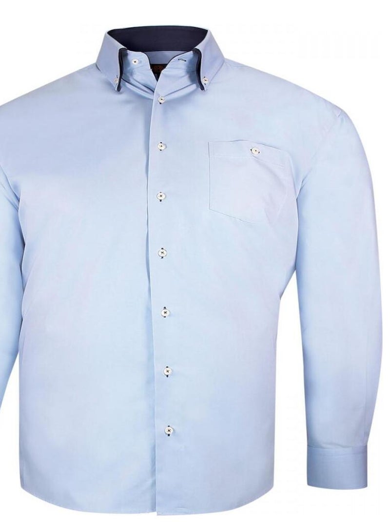 Chemise mode double col COLOPO Bleu - Kiabi