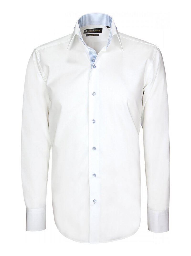 Chemise mode ELEGANZA Blanc Bleu - Kiabi