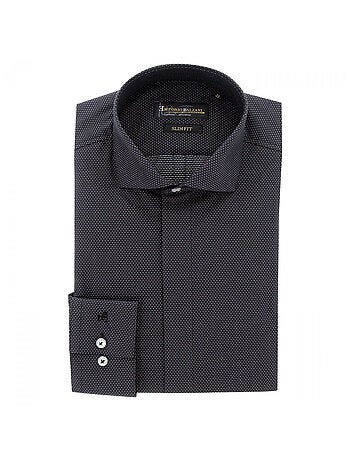Chemise homme mode gorge cachée à motifs coupe cintrée ANDREA Emporio balzani Gris , 38