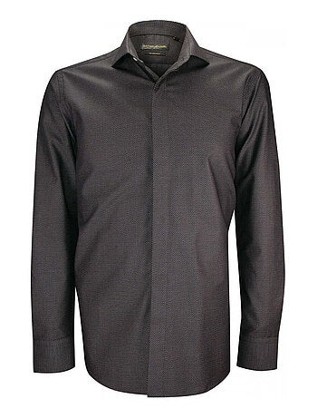Chemise homme mode gorge cachée à motifs coupe cintrée ANDREA Emporio balzani Gris , 38