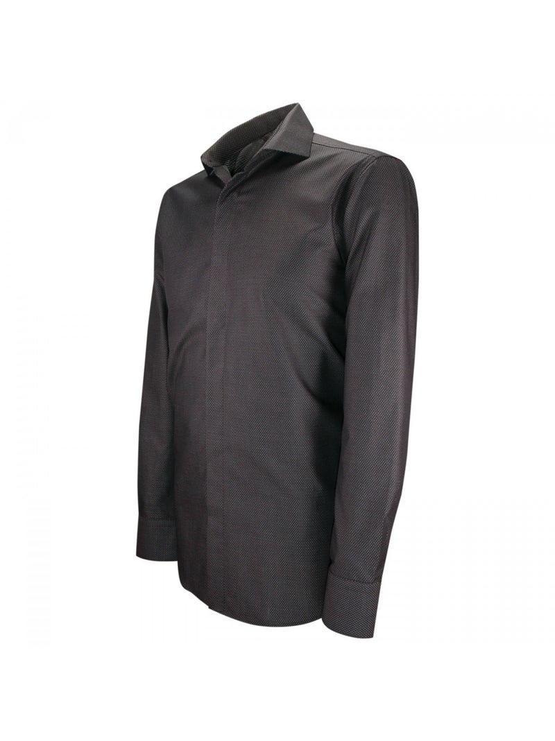 Chemise mode gorge cachée à motifs ANDREA Noir - Kiabi