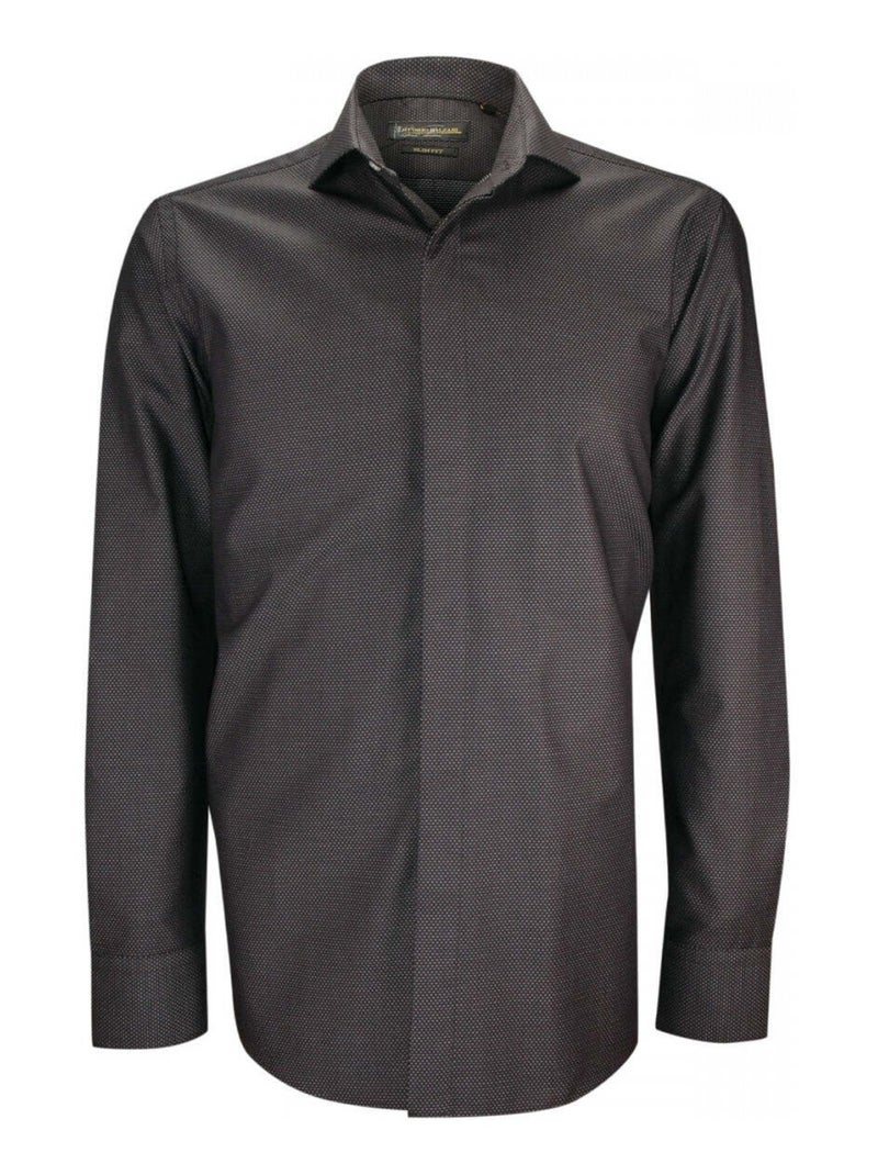 Chemise mode gorge cachée à motifs ANDREA Noir - Kiabi