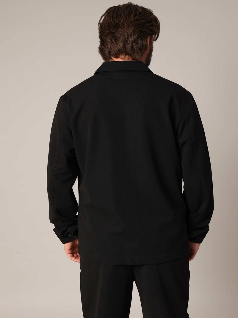 Chemise moderne avec col classique et coupe droite confortable 'Deeluxe' Noir - Kiabi