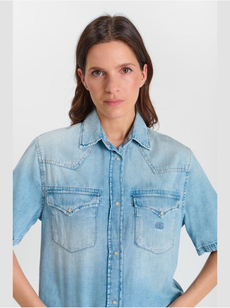 Chemise MONA 'Le Temps Des Cerises' Bleu - Kiabi
