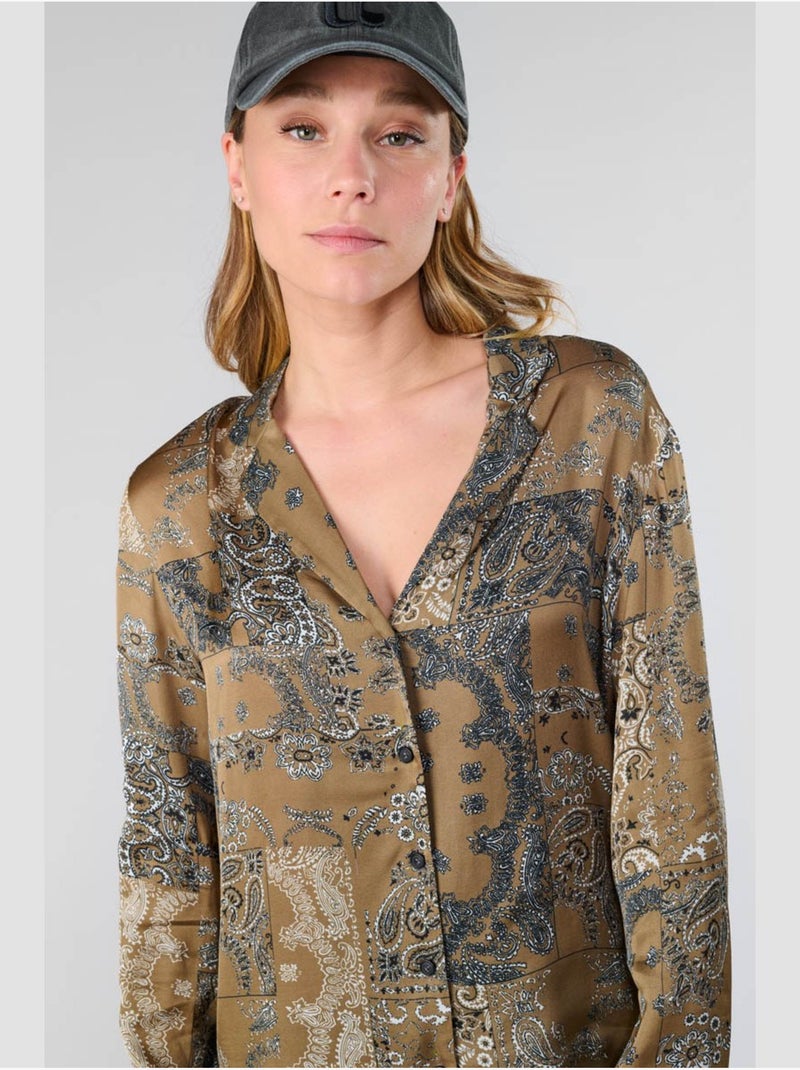 Chemise morena 'le temps des cerises' Gris - Kiabi