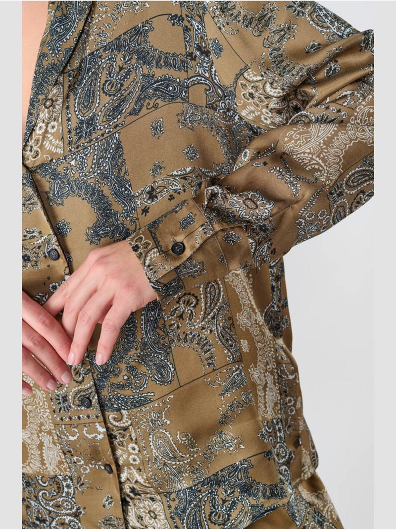 Chemise morena 'le temps des cerises' Gris - Kiabi