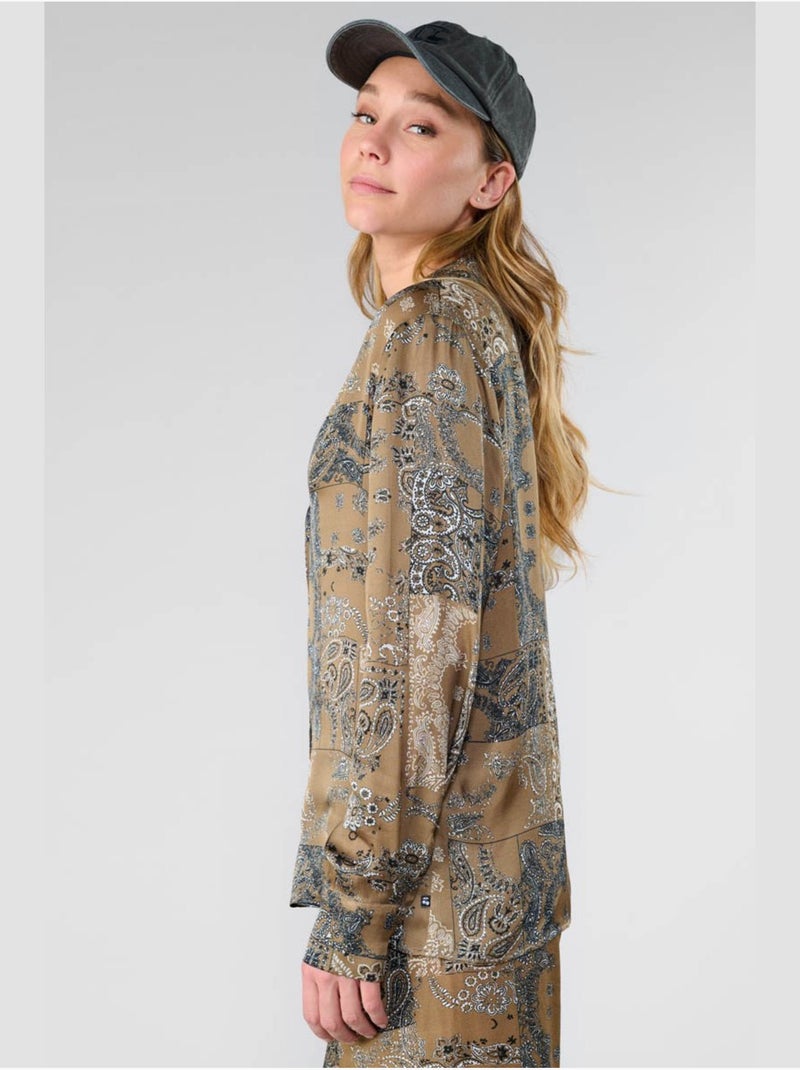 Chemise morena 'le temps des cerises' Gris - Kiabi