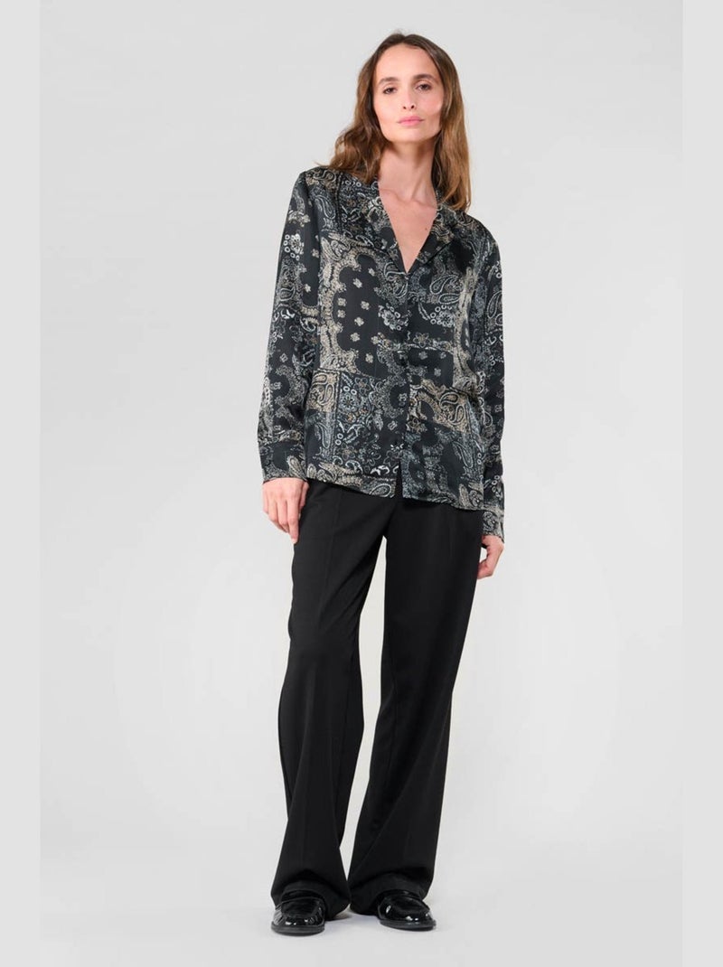 Chemise MORENA 'Le Temps Des Cerises' Noir - Kiabi