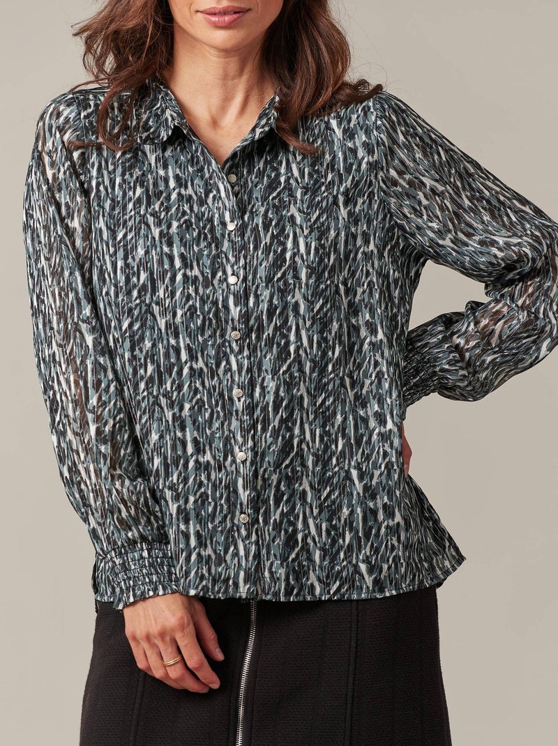 Chemise motif animalier 'Deeluxe' Gris - Kiabi