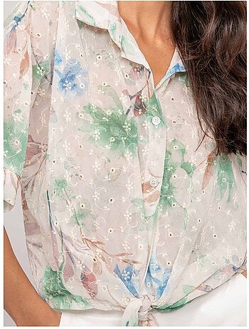 Chemise motif avec broderie OWANIE