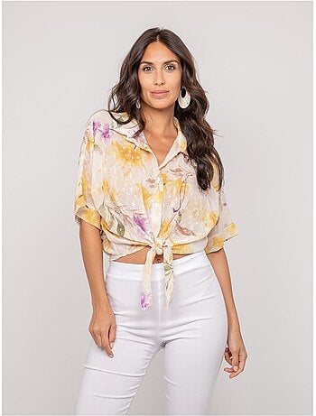 Chemise motif avec broderie OWANIE