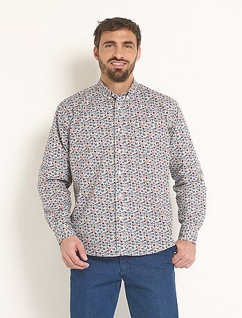 Chemise motif fleuri fantaisie