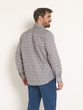 Chemise motif fleuri fantaisie