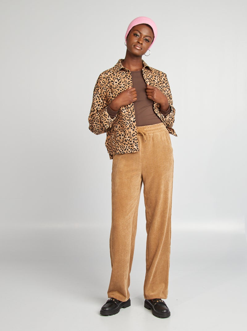 Chemise motif léopard Marron - Kiabi