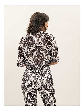 Chemise motifs nouée OXALIE