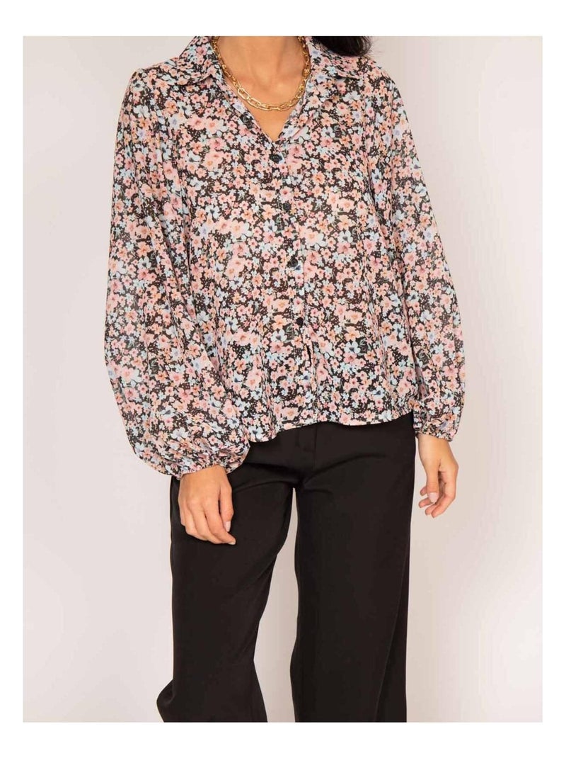 Chemise motifs ODREY Noir - Kiabi