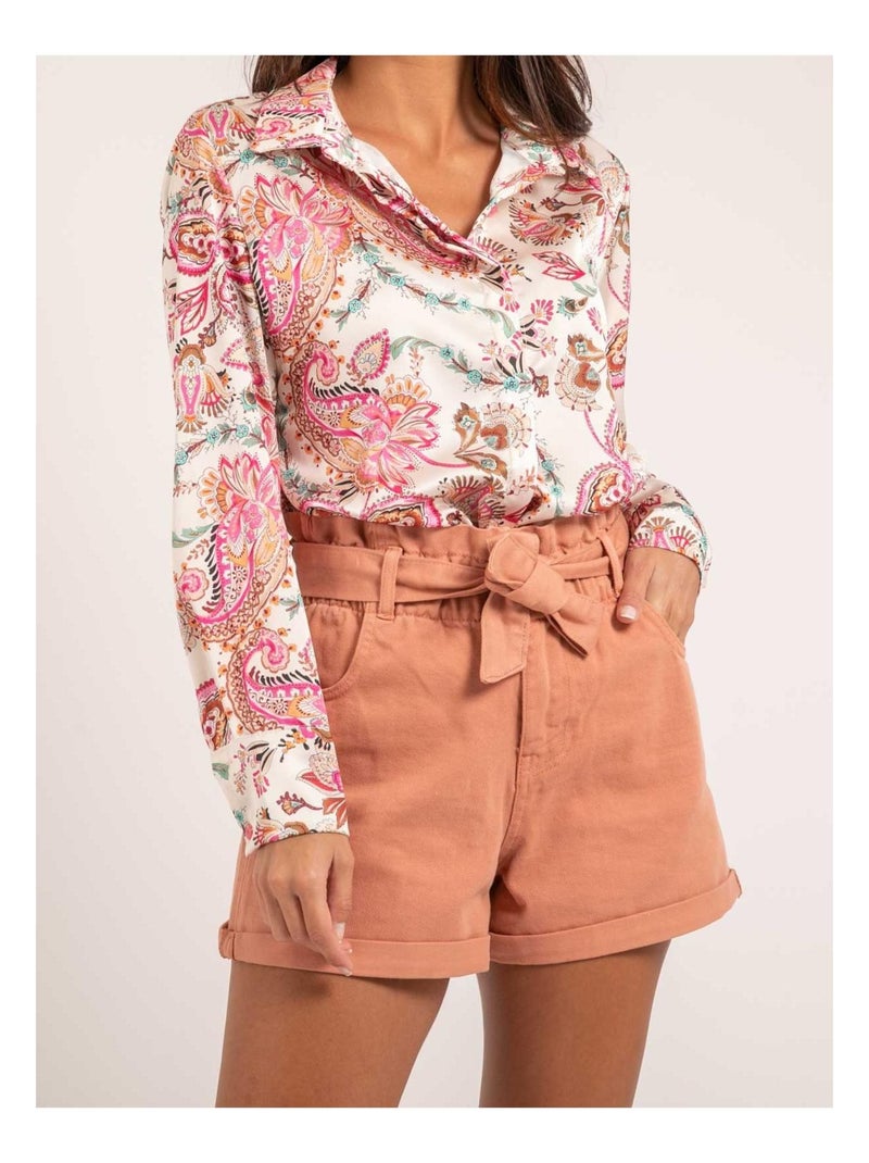 Chemise motifs OLIANE Rose - Kiabi