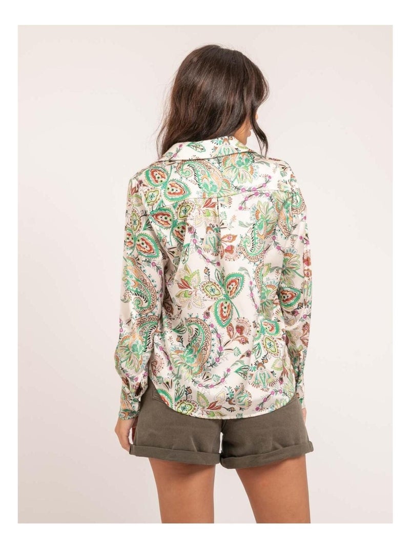 Chemise motifs OLIANE Vert - Kiabi