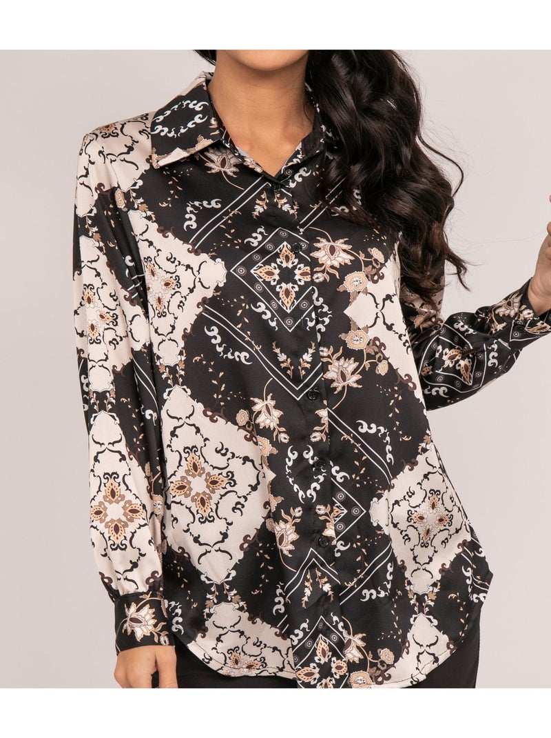 Chemise motifs OMIST Noir - Kiabi
