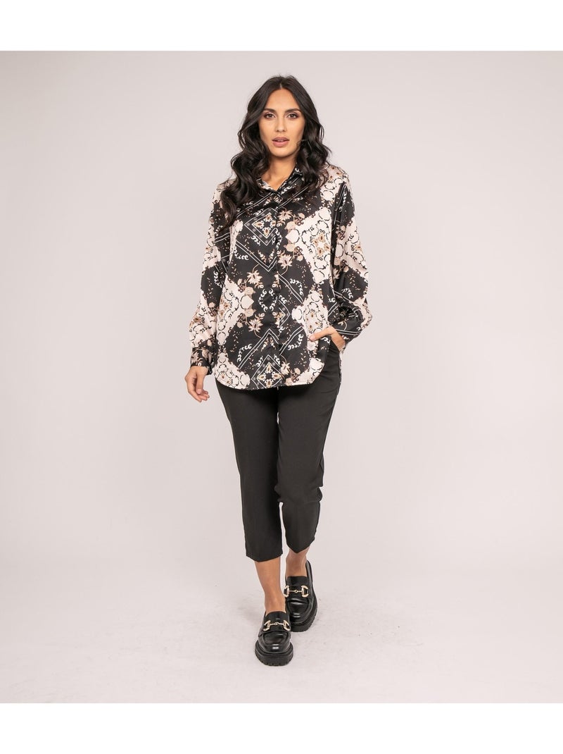 Chemise motifs OMIST Noir - Kiabi