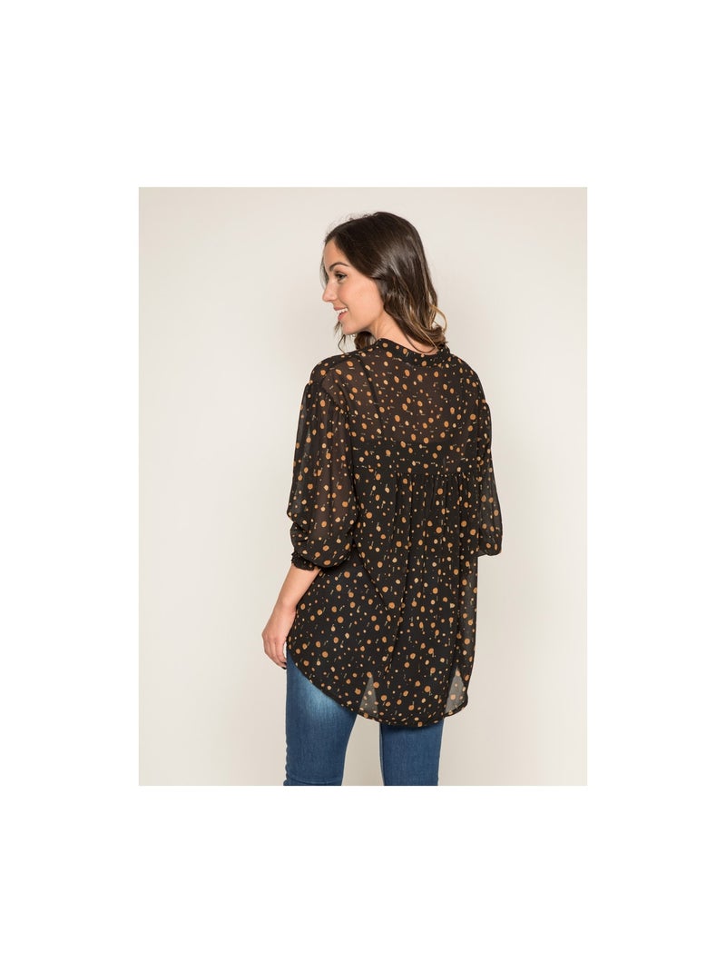 Chemise motifs ORIGAMI Noir - Kiabi