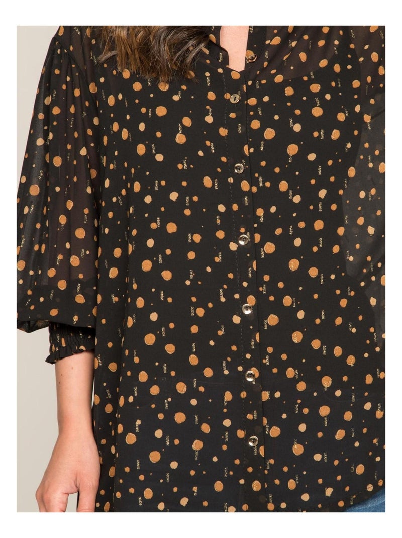 Chemise motifs ORIGAMI Noir - Kiabi