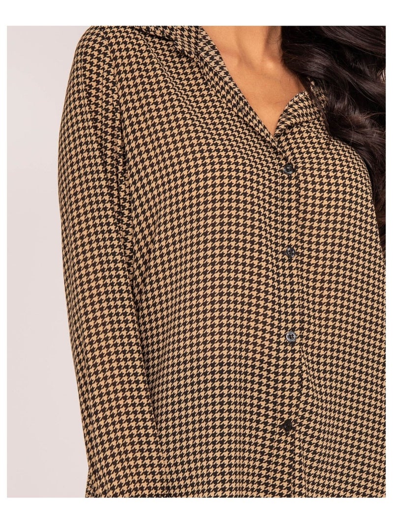 Chemise motifs ORIS Beige - Kiabi