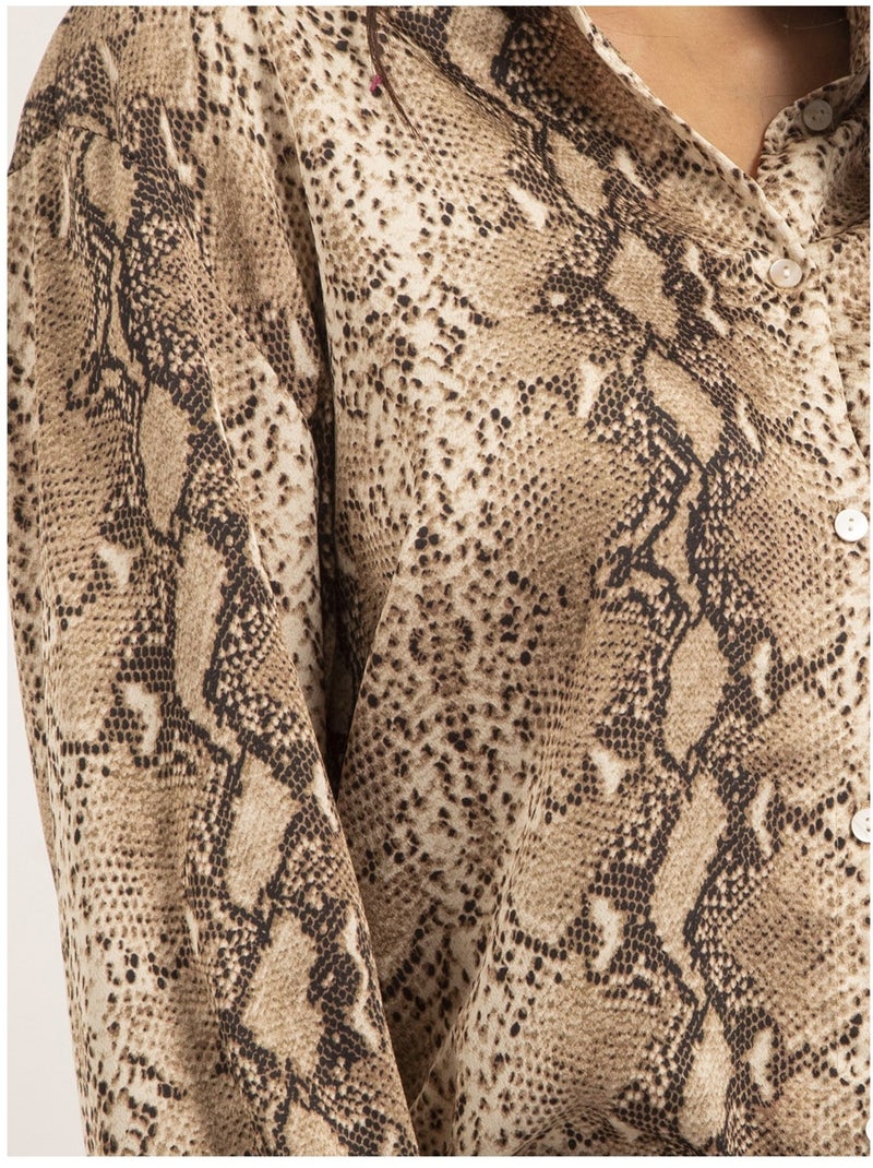 Chemise motifs OTARINA Beige - Kiabi