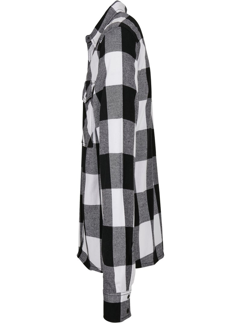 Chemise motif/style à carreaux - build your brand Noir Blanc - Kiabi