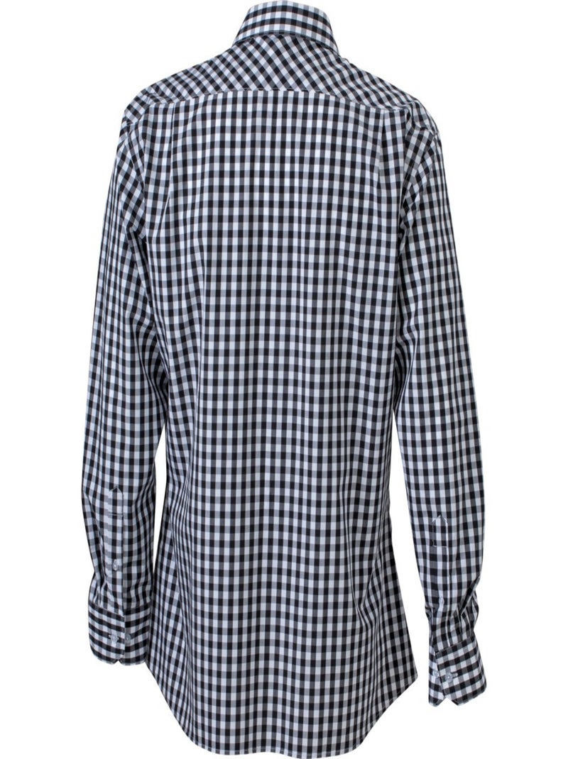 Chemise motif/style à carreaux - james and nicholson Noir Blanc - Kiabi