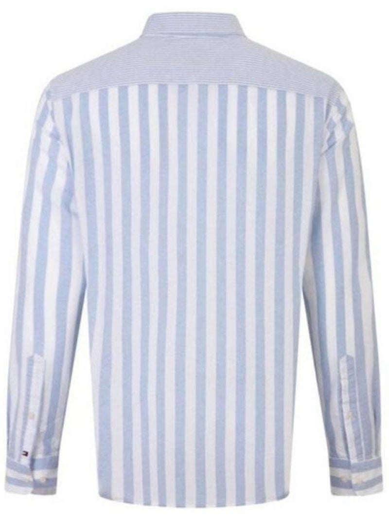 Chemise motif/style rayé - tommy hilfiger Blanc Bleu - Kiabi