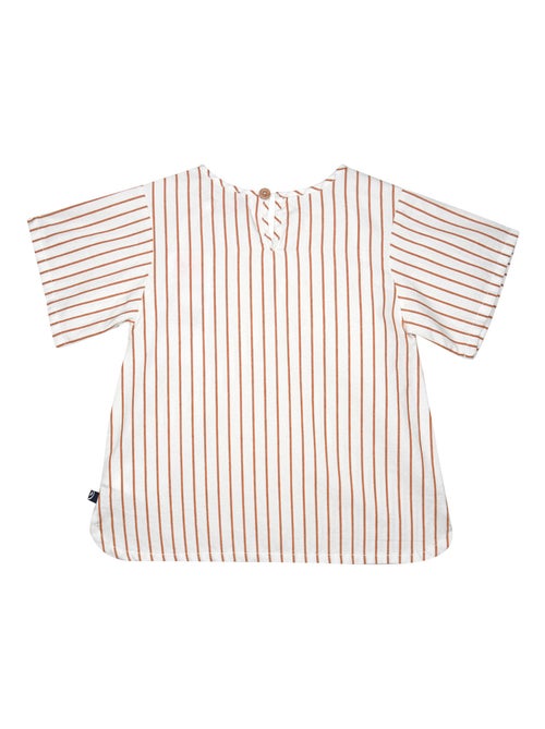 CHEMISE NICOLETTE TISSE TEINT MANCHES COURTES - Kiabi