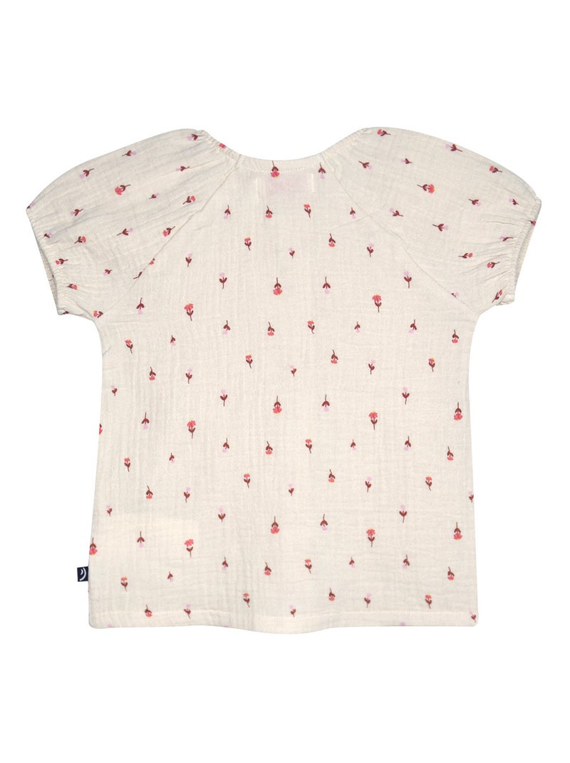 CHEMISE NICOLINA MANCHES COURTES ENFANT Beige/Rose - Kiabi