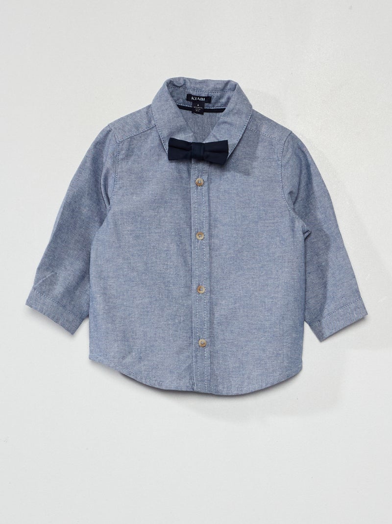 Chemise + noeud papillon Bleu - Kiabi